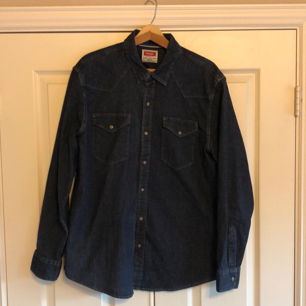 Wrangler Dark Denim Western Button-up
